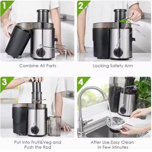 Extracteur de jus industriel commercial électrique portable à froid pour smoothies, fruits, agrumes et oranges – Blender - Product Image 2