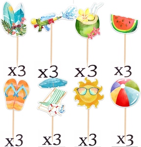 ของตกแต่งคัพ<span class=keywords><strong>เค้ก</strong></span>ธีมฤดูร้อนที่ปรับแต่งได้สำหรับงานวัน<span class=keywords><strong>เกิด</strong></span>และงานแต่งงาน - Product Image 2