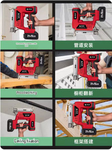21V Lithium Staple <b>Gun</b> 2 in 1 Cordless Brad Shooting Nail <b>Guns</b> Portable Nailing Tools Machine Battery Framing Nailer Cordless Na - Product Image 5