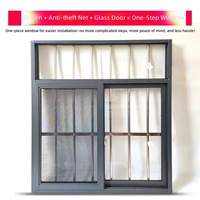 Ventana Corredera de Aluminio Integrada con Barras de Seguridad y Mosquitera, Moderna, Antirrobo e Insonorizada para Hotel o Villa