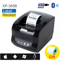 Printer Label Barcode Thermal Langsung XP-365B 6x4 Berkualitas Tinggi, Printer Thermal Waybill dengan USB 203dpi, Tersedia