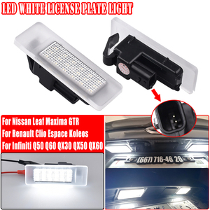 Lámpara de luz de matrícula LED para Infiniti Q50 Q60 QX30 QX50 QX60 Nissan GTR Leaf Maxima <span class=keywords><strong>Renault</strong></span> Clio V Koleos Espace V <span class=keywords><strong>Talisman</strong></span> - Product Image 5