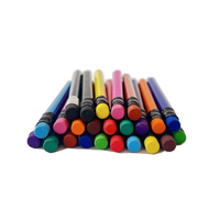 Ensemble de 12 crayons de couleur HB mini en plastique pour enfants, effaçables, cadeau, non toxique, triangle, 3,5 pouces avec gomme, Lapis De Cor