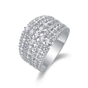 ダイヤモンド婚約指輪ファインジュエリー女性のためのカスタム結婚指輪モアッサナイト結婚指輪ジュエリー