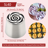 Ensemble de douilles russes extra larges pour Noël, en acier inoxydable, pour la décoration de gâteaux en 3D (roses, tulipes) et la création de guirlandes de guimauves