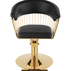 Sillón <span class=keywords><strong>de</strong></span> Barbería Dorado con Respaldo Redondo, Sillón Giratorio para Sala <span class=keywords><strong>de</strong></span> Estar, Muebles Económicos para Salón <span class=keywords><strong>de</strong></span> Belleza y Spa, Gran Venta - Product Image 1