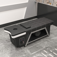 Lit électrique moderne de shampooing de station thermale pour la table en bois de massage de salon de coiffure et lit pour le spa principal et le traitement de cheveux