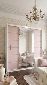 <span class=keywords><strong>Armoire</strong></span> six portes de style crème français avec miroir, grande capacité, en bois massif, pour <span class=keywords><strong>chambre</strong></span> principale, personnalisable - Product Image 6