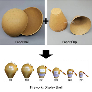 مواد غلاف شاشة نصف الكرة الأرضية ، قذائف أكواب ورقية مستديرة كروية للألعاب النارية - Product Image 2