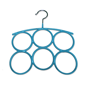 Fashion Export Chrome Green Ring Loop Organizer Metal Scarf <b>Hanger</b> for Boutique - Product Image 3