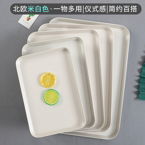 Xiangyuanmei Nordic Style <b>Melamine</b> Cutlery Trays, Tea Trays, Fast Food Trays, Commercial Imitation Porcelain Rectangular - Product Image 4