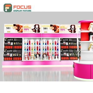 Comptoir de présentation de perruques haut de gamme avec vitrine en verre, tiroir et étagère intégrée pour magasin de coiffure - Product Image 1