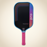 Raket Pickleball Serat Karbon Kustom 16mm Disetujui USAPA Inti Tiga Lapis Densitas Tinggi Desain Tanpa Tepi Tahan Lama Ramah Lingkungan