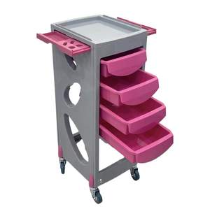 Carrito de peluquería profesional para estilistas, carrito de herramientas de alta gama para teñido en caliente, carrito de herramientas especial para salón de belleza, carrito con gabinete. - Product Image 4