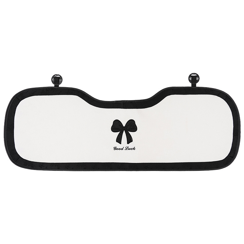 Coussins de siège blancs avec nœud en jacquard satiné à l'arrière