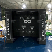 Toile de fond de stand photo, boîtier imprimé personnalisé en tissu, 1 pièce