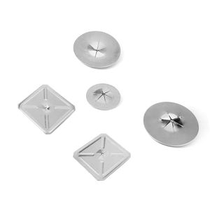 Arandelas cuadradas de acero inoxidable pulido antideslizantes y autoblocantes para pasadores de aislamiento de paredes exteriores, estándar ISO general - Product Image 6