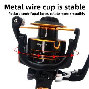 <span class=keywords><strong>Moulinet</strong></span> à bouche inclinée en métal ultra-léger KM pour la pêche à la canne à pêche longue avec appât - Product Image 3