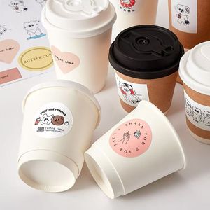 JN-Taza de papel desechable ecológica para café, taza de papel para bebidas calientes, taza de papel con logotipo, taza de papel de pared simple - Product Image 1