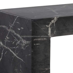 Table <span class=keywords><strong>console</strong></span> moderne <span class=keywords><strong>en</strong></span> marbre noir Table de salon étroite Table <span class=keywords><strong>basse</strong></span> d'entrée <span class=keywords><strong>en</strong></span> pierre naturelle - Product Image 3