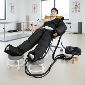 Appareil professionnel de pressothérapie à brancher pour les jambes et le corps, soulagement de la douleur et amélioration de la circulation, avec contrôle de la minuterie et masseur de pieds - Product Image 1