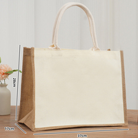 21*23*15cm Harga Pabrik Layanan Desain OEM Tas Jute Kustomisasi Cetak Gambar atau Logo Anda
