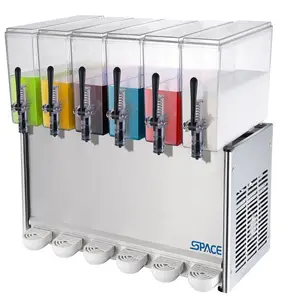 Refrigerador multitanque y mezclador de cerveza, máquina de jugo YSJ12 * 6, dispensador de exprimidor de refrigeración, aprobado por la CE