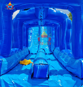 Toboggan aquatique gonflable géant Blue Wave - Toboggan de qualité commerciale pour les fêtes d'été en plein air - Product Image 4