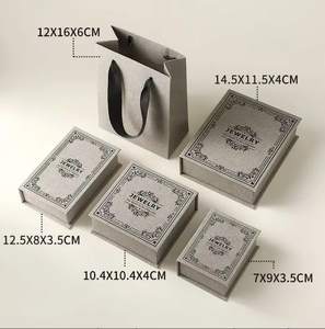 Boîte <span class=keywords><strong>à</strong></span> bijoux en carton recyclable style livre Cuckoo avec ruban pour bagues, boucles d'oreilles, bracelets, cadre photo, bougies, cadeaux - Product Image 3