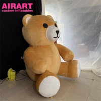 Mascotte gonflable géante en peluche mignonne, ballon gonflable ours mignon pour la décoration d'événements, en vente