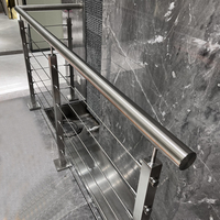 HDSAFE Kit de garde-corps de câble métallique de balcon en acier inoxydable Balustrade Main courante de pont résidentielle d'appartement Main courante pour rampe d'escalier