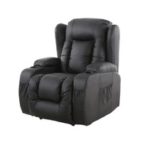 Canapé de massage inclinable en cuir de luxe avec fonction chauffante, fauteuil de cinéma pour salon