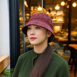 Sombrero de cubo de protección solar de estilo fino de verano para mujeres mayores de mediana edad, <span class=keywords><strong>abuelas</strong></span>, señoras, cómodo sombrero de tela para el sol - Product Image 2