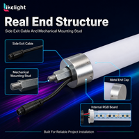 Tube lumineux LED adressable à 360 degrés de 40 mm, RGB RGBW, IP67, étanche, barre lumineuse LED intelligente pour la scène, la décoration extérieure