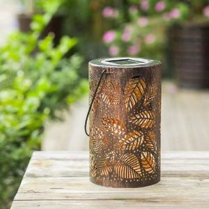 Lámpara Solar Impermeable de Hierro Forjado para Jardín, Patio, Villa, con Proyección de Hojas Perforadas, Cuerpo de PC, LED, Colgante, Alimentada por Energía Solar - Product Image 3