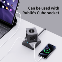 Prise de courant de style cube avec fonction magnétique de chargeur USB PD67W plus rapide pour ordinateur portable nouveau matériel PC de conception allemande/coréenne
