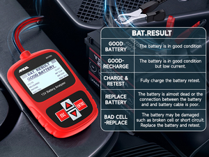 Probador Profesional de Baterías de Coche de 12V con Modos de Prueba en el Vehículo y Fuera del Vehículo para Baterías Sumergidas/<span class=keywords><strong>AGM</strong></span>/GEL - BST200 - Product Image 4