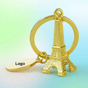 French Paris Souvenir Custom Tourist Travel Personalized Metal <strong>Eiffel</strong> <strong>Tower</strong> Paris Souvenir Keychain - Product Image 1