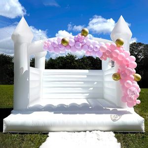 Bianco gonfiabile casa di rimbalzo all'aperto saltatore gonfiabile castello per il partito dei bambini gonfiabile buttafuori con scivolo - Product Image 6