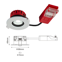 Anti-éblouissement Led Downlight Remplaçable Led module Encastré IP65 Feu Évalué Dimmable Down light spot