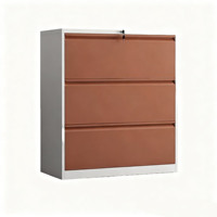 Archivador Metálico de Oficina, Mueble de Almacenamiento con Cajones, Unidad de Almacenamiento de Archivos Tamaño A4 con Cerradura para Almacenamiento Compacto