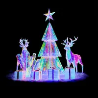 Factory luces de navidad para arbol large outdoor led 3d renna motif light per decorazioni per feste di natale e capodanno