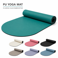 Tapis de yoga en caoutchouc PU 4,5 mm 183x68 cm à extrémité arquée unique, haute adhérence, antidérapant, pour yoga chaud et Pilates, fabricant de tapis avec logo personnalisé