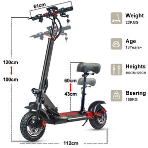 Potente <span class=keywords><strong>Scooter</strong></span> Eléctrico Plegable de Alta Velocidad Todoterreno para Adultos con Batería Extraíble de Larga Duración de 15Ah 21Ah y Dos Ruedas - Product Image 2