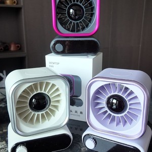 Ventilador de escritorio F399B con motor sin escobillas alimentado por USB, oscilante, para oficina, dormitorio, uso en exteriores, duración de la batería de 3 a 6 horas, bajo nivel de ruido - Product Image 1