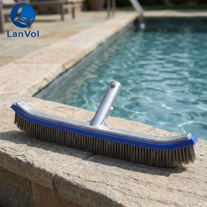 Cepillo para Piscina LanVol <span class=keywords><strong>de</strong></span> 18 Pulgadas, Resistente, <span class=keywords><strong>de</strong></span> Aluminio, con Cerdas <span class=keywords><strong>de</strong></span> Alambre <span class=keywords><strong>de</strong></span> Acero Inoxidable para Limpiar Algas - Product Image 4