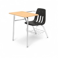 Chaise d'étudiant avec tablette d'écriture, chaise de classe avec tablette et panier à livres pour l'université, le collège et la formation