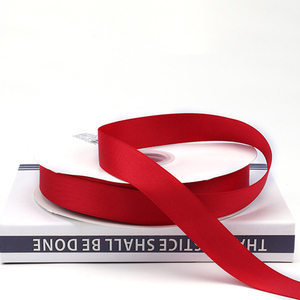 Usine en gros 4cm Double face couleur unie <span class=keywords><strong>rouge</strong></span> bleu or ruban de satin de polyester - Product Image 4