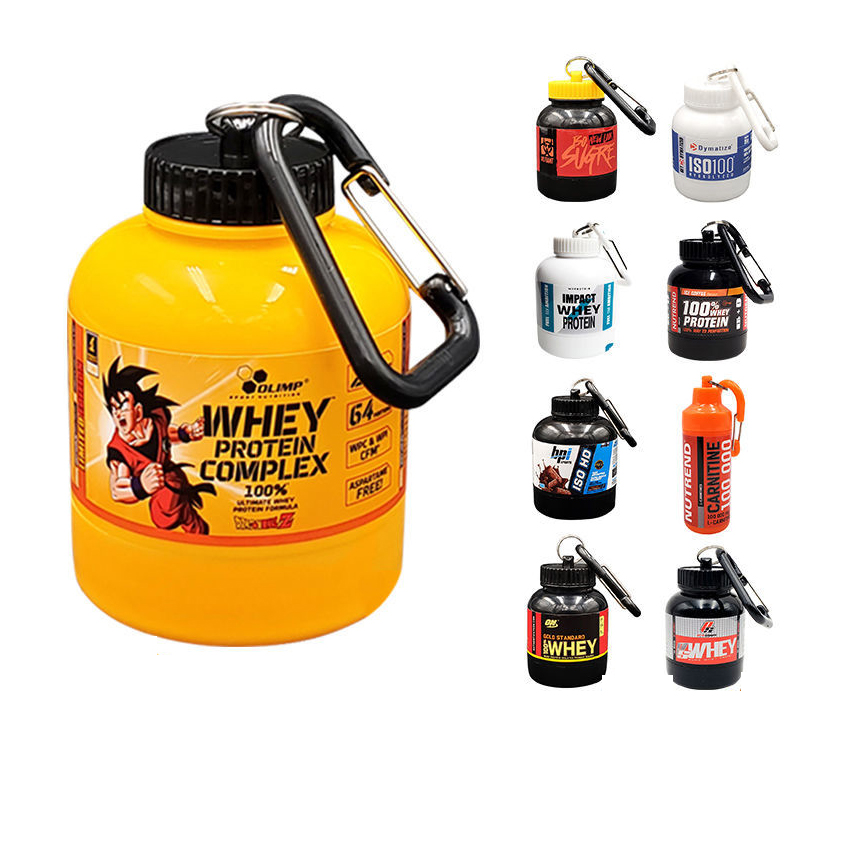 200ml 60g tragbarer Rucksack Schlssel bund Protein Pulver behlter Flasche  Milch Mini Pulver Lebensmittel kissen Aufbewahrung flasche mit Karabiner