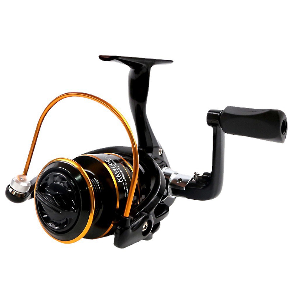 Full Metal KM3000-7000 Spinning Reel for Sea Fishing - Efficient Casting for Lake, Ocean, and River Use with Interchangeable Handle Full Metal KM3000-7000 Spinning Reel for Sea Fishing - Efficient Casting for Lake, Ocean, and River Use with Interchangeable Handle